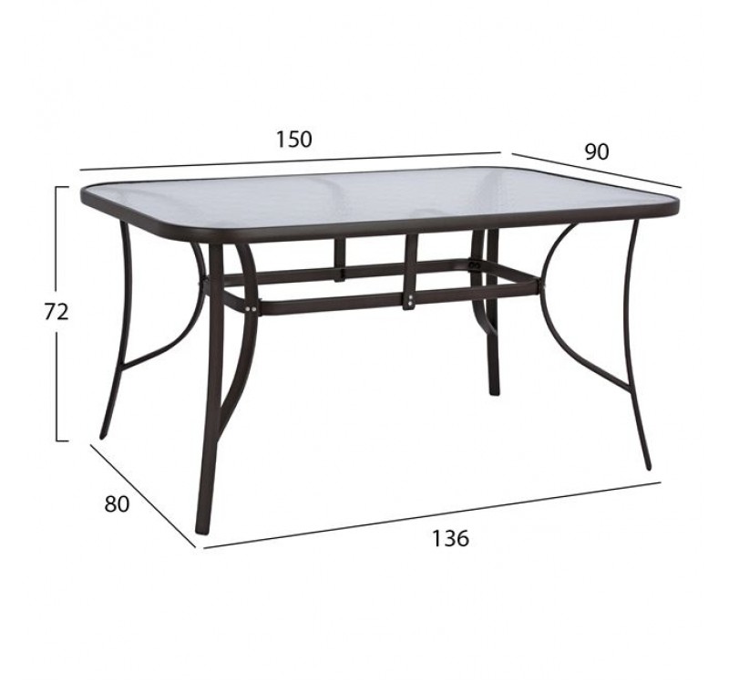 ΣΕΤ ΤΡΑΠΕΖΑΡΙΑΣ 7ΤΜΧ ΣΕ ΧΡΩΜΑ ΚΑΦΕ HM10557.02