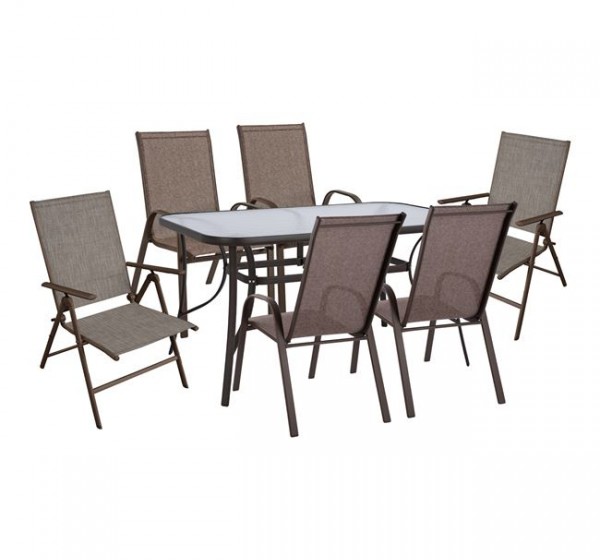 ΣΕΤ ΤΡΑΠΕΖΑΡΙΑΣ 7ΤΜΧ ΣΕ ΧΡΩΜΑ ΚΑΦΕ HM10557.02