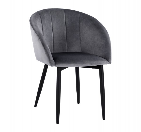 ΠΟΛΥΘΡΟΝΑΚΙ BESSIE HM8699.01 ΒΕΛΟΥΔΟ ΓΚΡΙ ΜΕ ΜΕΤΑΛΛΙΚΟ ΣΚΕΛΕΤΟ 60x62x80Y εκ.