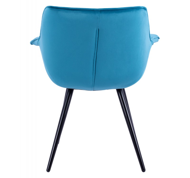 ΠΟΛΥΘΡΟΝΑΚΙ BENJAMIN ΑΠΟ ΒΕΛΟΥΔΟ ΤΙΡΚΟΥΑΖ ME ΜΕΤΑΛΛΙΚΑ ΠΟΔΙΑ HM8682.09 69x68x78 εκ.