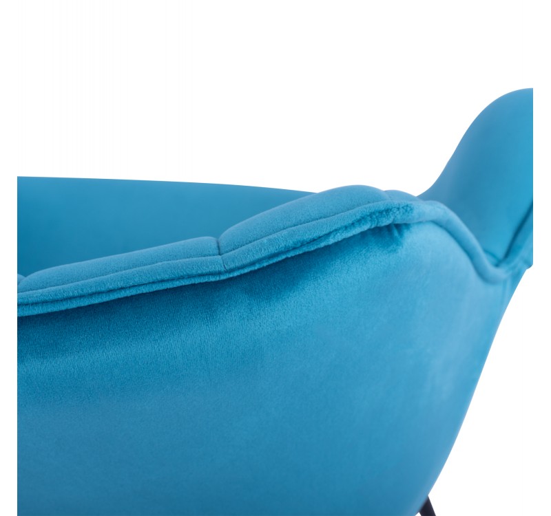 ΠΟΛΥΘΡΟΝΑΚΙ BENJAMIN ΑΠΟ ΒΕΛΟΥΔΟ ΤΙΡΚΟΥΑΖ ME ΜΕΤΑΛΛΙΚΑ ΠΟΔΙΑ HM8682.09 69x68x78 εκ.