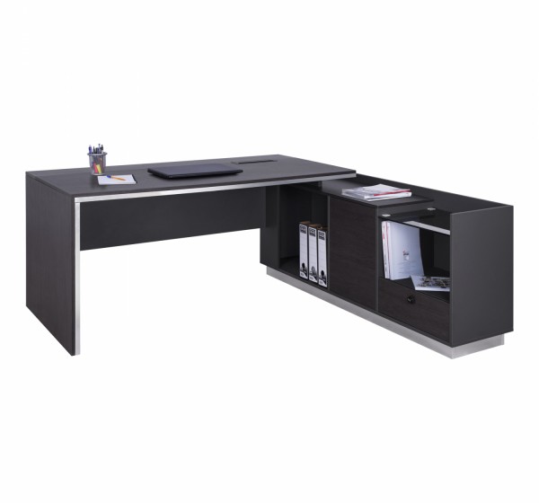 ΓΡΑΦΕΙΟ ΕΠΑΓΓΕΛΜΑΤΙΚΟ ΔΕΞΙΑ ΓΩΝΙΑ ROSEWOOD HM2112R 200X160X76Υ εκ.