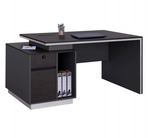 ΓΡΑΦΕΙΟ ΕΠΑΓΓΕΛΜΑΤΙΚΟ ΜΕ ΑΡΙΣΤΕΡΟ ΝΤΟΥΛΑΠΙ ROSEWOOD HM2113L 180X80X76Υ εκ.