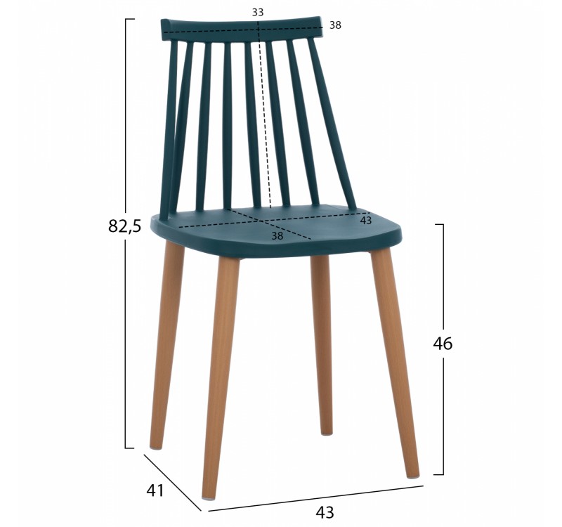 ΚΑΡΕΚΛΑ ΤΡΑΠΕΖΑΡΙΑΣ HM8052.05 VANESSA ΜΠΛΕ ΜΕ ΜΕΤΑΛΛΙΚΑ ΠΟΔΙΑ 43x41x82,5 εκ.