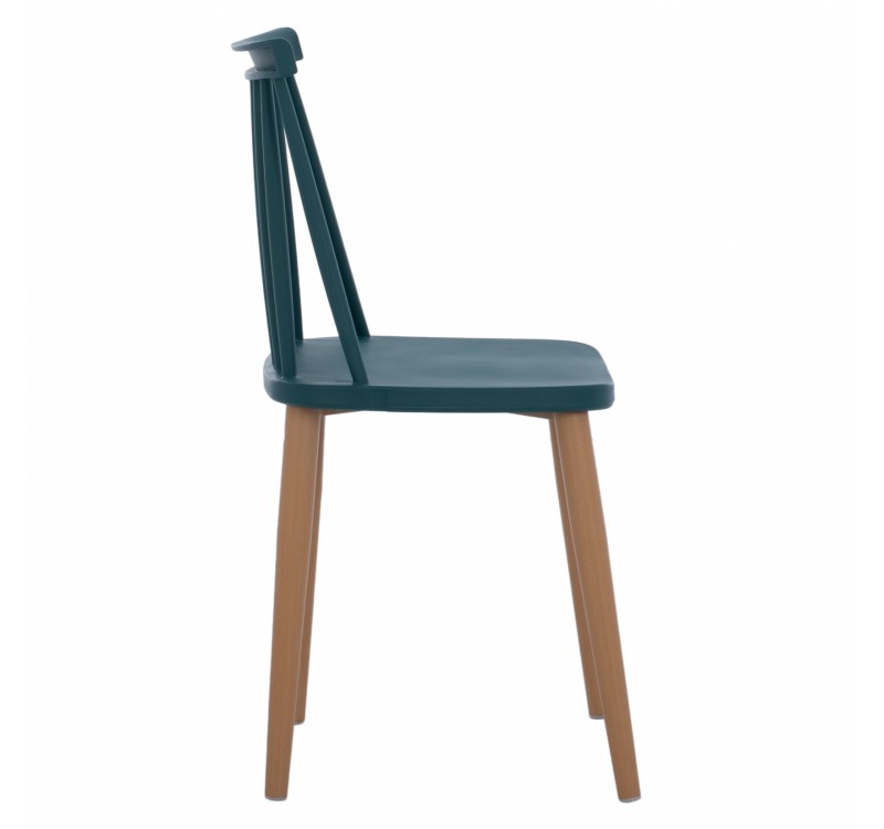 ΚΑΡΕΚΛΑ ΤΡΑΠΕΖΑΡΙΑΣ HM8052.05 VANESSA ΜΠΛΕ ΜΕ ΜΕΤΑΛΛΙΚΑ ΠΟΔΙΑ 43x41x82,5 εκ.