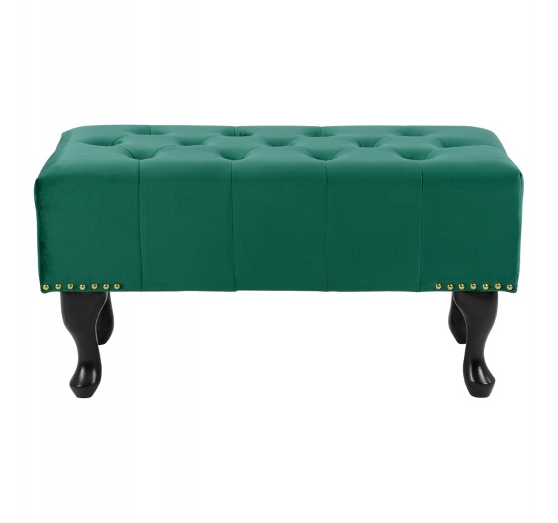 ΤΑΜΠΟΥΡΕ T.CHESTERFIELD EMMA HM226.03 ΚΥΠΑΡΙΣΣΙ ΒΕΛΟΥΔΟ-ΜΑΥΡΑ ΠΟΔΙΑ 80x45x40Υεκ