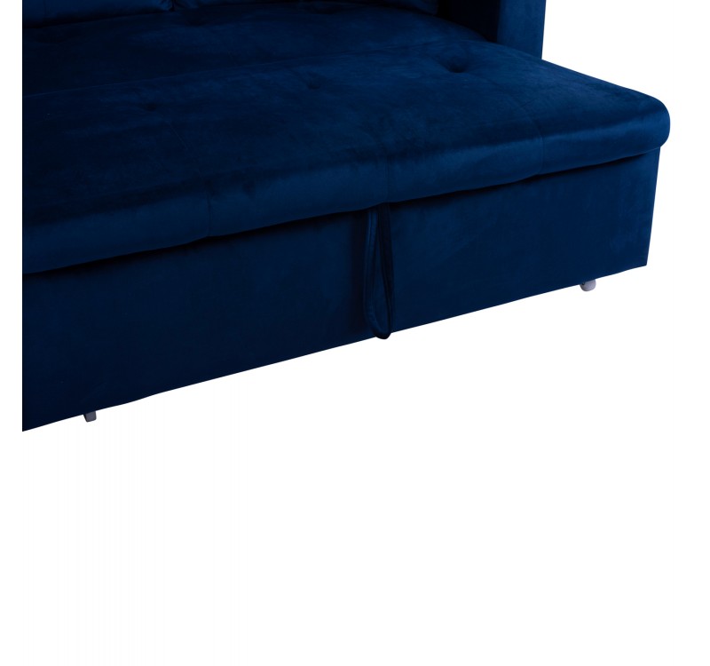 ΚΑΝΑΠΕΣ ΓΩΝΙΑ ΚΡΕΒΑΤΙ WAYNE 224x147x85Υεκ. HM3028.18 ΒΕΛΟΥΔΟ ΜΠΛΕ