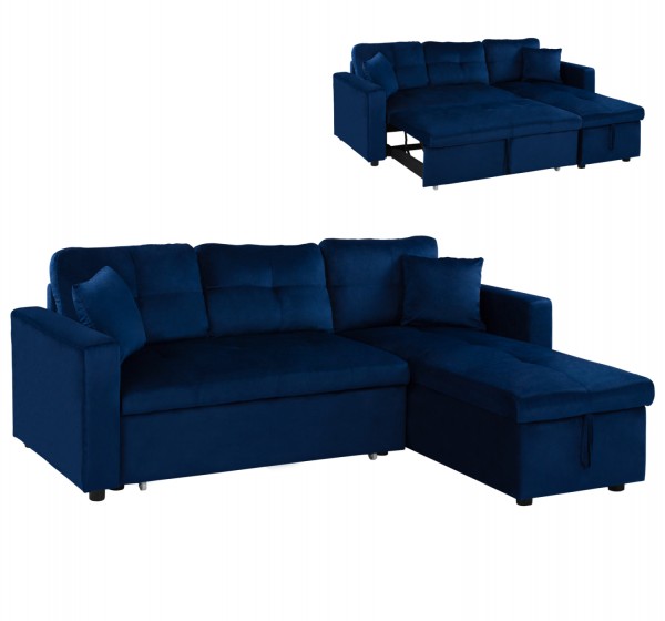 ΚΑΝΑΠΕΣ ΓΩΝΙΑ ΚΡΕΒΑΤΙ WAYNE 224x147x85Υεκ. HM3028.18 ΒΕΛΟΥΔΟ ΜΠΛΕ