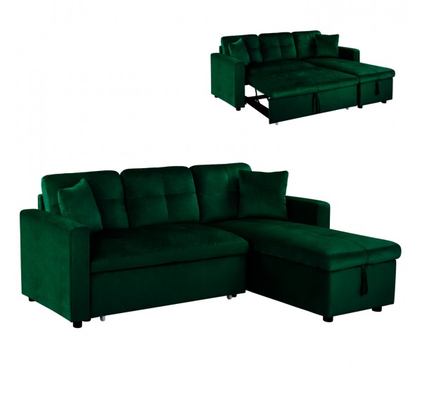 ΚΑΝΑΠΕΣ ΓΩΝΙΑ ΚΡΕΒΑΤΙ WAYNE 224x147x85Υεκ. HM3028.13 ΒΕΛΟΥΔΟ ΚΥΠΑΡΙΣΣΙ