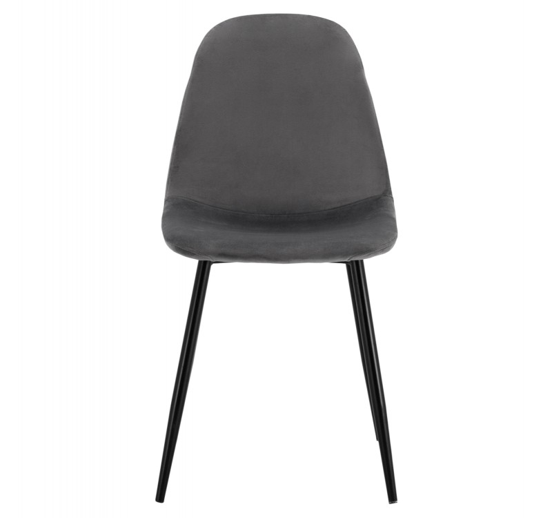 ΚΑΡΕΚΛΑ LEONARDO ΒΕΛΟΥΔΟ ΓΚΡΙ ΜΕ ΜΕΤΑΛΛΙΚΑ ΠΟΔΙΑ 45x53x85Υ εκ. HM00100.01