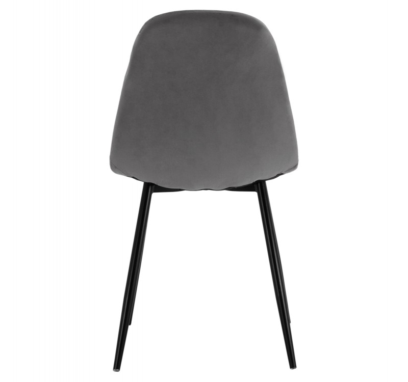 ΚΑΡΕΚΛΑ LEONARDO ΒΕΛΟΥΔΟ ΓΚΡΙ ΜΕ ΜΕΤΑΛΛΙΚΑ ΠΟΔΙΑ 45x53x85Υ εκ. HM00100.01