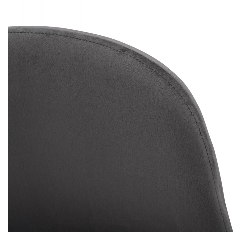 ΚΑΡΕΚΛΑ LEONARDO ΒΕΛΟΥΔΟ ΓΚΡΙ ΜΕ ΜΕΤΑΛΛΙΚΑ ΠΟΔΙΑ 45x53x85Υ εκ. HM00100.01