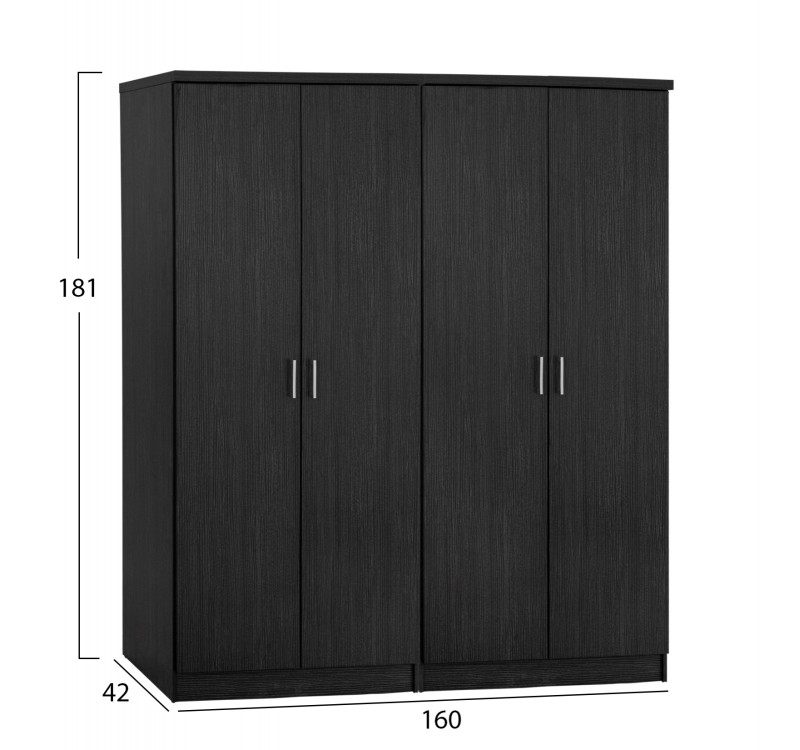 ΣΕΤ 2 ΤΜΧ ΝΤΟΥΛΑΠΑ 4ΦΥΛΛΗ ZEBRANO 160X42X181 HM11350.01