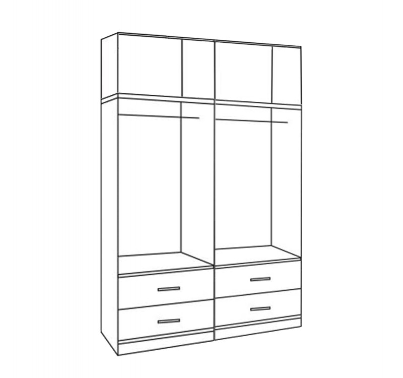 ΣΕΤ 2 ΤΜΧ ΝΤΟΥΛΑΠΑ 4ΦΥΛΛΗ ΜΕ ΠΑΤΑΡΙ ΚΑΙ 4 ΣΥΡΤΑΡΙΑ ZEBRANO 160X42X241 HM11352.01