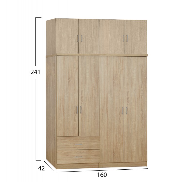 ΝΤΟΥΛΑΠΑ 4-ΦΥΛΛΗ ΜΕ ΠΑΤΑΡΙ & ΣΥΡΤΑΡΙΑ JENNA HM11355.02 ΜΕΛΑΜΙΝΗ SONAMA 160x42x241Υ