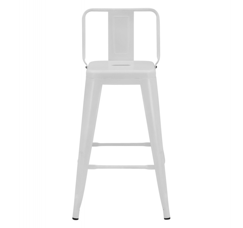 ΣΚΑΜΠΟ ΜΕΣΑΙΟΥ ΥΨΟΥΣ ΜΕΤΑΛΛΙΚΟ MELITA ΜΕ ΠΛΑΤΗ ΣΕ ΛΕΥΚΟ ΜΑΤ HM8574.31 42x42x89,5Υ εκ.