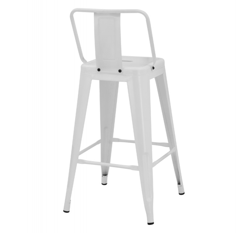 ΣΚΑΜΠΟ ΜΕΣΑΙΟΥ ΥΨΟΥΣ ΜΕΤΑΛΛΙΚΟ MELITA ΜΕ ΠΛΑΤΗ ΣΕ ΛΕΥΚΟ ΜΑΤ HM8574.31 42x42x89,5Υ εκ.