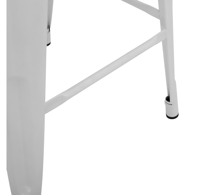 ΣΚΑΜΠΟ ΜΕΣΑΙΟΥ ΥΨΟΥΣ ΜΕΤΑΛΛΙΚΟ MELITA ΜΕ ΠΛΑΤΗ ΣΕ ΛΕΥΚΟ ΜΑΤ HM8574.31 42x42x89,5Υ εκ.