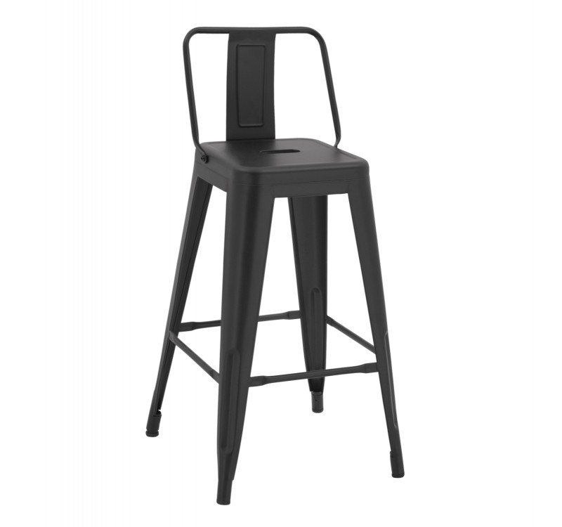 ΣΚΑΜΠΟ ΜΕΣΑΙΟΥ ΥΨΟΥΣ ΜΕΤΑΛΛΙΚΟ MELITA ΜΕ ΠΛΑΤΗ ΣΕ ΜΑΥΡΟ ΜΑΤ HM8574.32 42x42x89,5Υ εκ.