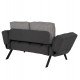 ΚΑΝΑΠΕΣ 3ΘΕΣΙΟΣ ΠΟΛΥΜΟΡΦΙΚΟΣ HM3169.01 ΓΚΡΙ ΜΕ ΜΑΞΙΛΑΡΙΑ 190Χ75Χ89Υ εκ.