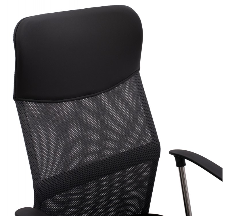 ΚΑΡΕΚΛΑ ΓΡΑΦΕΙΟΥ CABLE  HM1000.10 ΜΑΥΡΟ ΓΚΡΙ MESH ΠΟΔΙ ΧΡΩΜΙΟΥ 61x58x118 εκ.