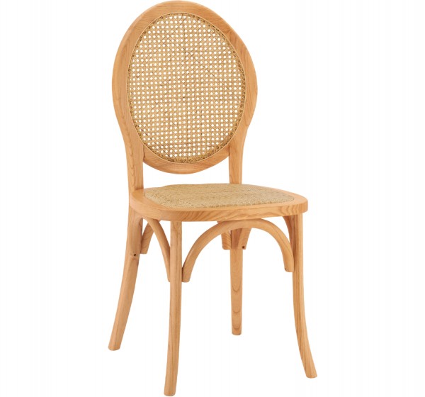 ΚΑΡΕΚΛΑ ΞΥΛΙΝΗ TINSLEY ΜΕ ΟΒΑΛ ΠΛΑΤΗ ΚΑΙ ΠΛΕΞΗ RATTAN ΣΕ ΦΥΣΙΚΗ ΑΠΟΧΡΩΣΗ HM8745.01 45x50x97 εκ.