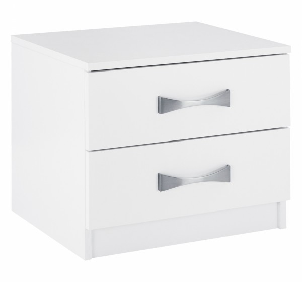 ΚΟΜΟΔΙΝΟ ΜΕ 2 ΣΥΡΤΑΡΙΑ ASHLYN ΚΑΙ ΑΣΗΜΙ ΧΕΡΟΥΛΙ HM2235.05 ΛΕΥΚΟ 48x40,5x41,5Y εκ.