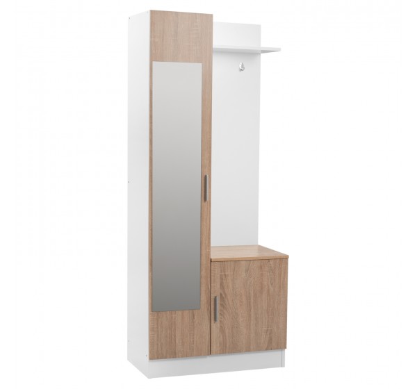 ΕΠΙΠΛΟ ΕΙΣΟΔΟΥ ΜΕ ΚΑΘΡΕΠΤΗ JANICE HM2264 SONAMA ΛΕΥΚΟ 70x37x181 εκ.