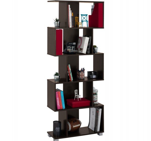 ΒΙΒΛΙΟΘΗΚΗ ΜΕΛΑΜΙΝΗΣ EZIR HM2385.01 ΒΕΓΓΕ 70x25x177Υ εκ.