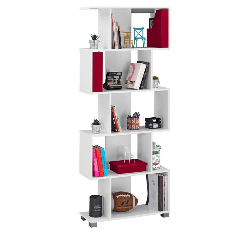 ΒΙΒΛΙΟΘΗΚΗ ΜΕΛΑΜΙΝΗΣ HM2385.04 ΛΕΥΚΗ 70x25x177 εκ.