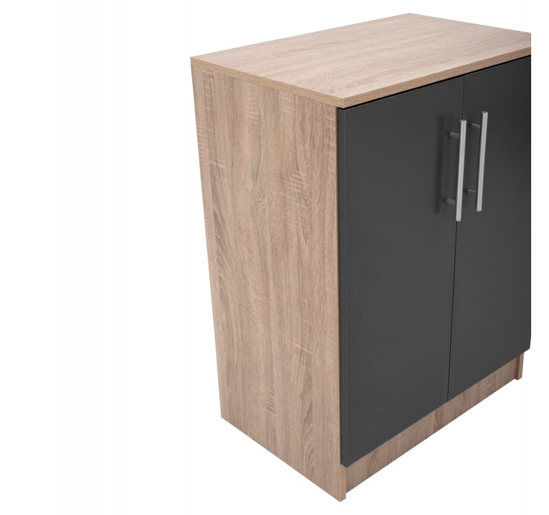 ΠΑΠΟΥΤΣΟΘΗΚΗ ΝΤΟΥΛΑΠΙ ΞΥΛΙΝΗ EMERIE HM2206.04 SONAMA-ΓΚΡΙ 60X40,5X80 εκ.