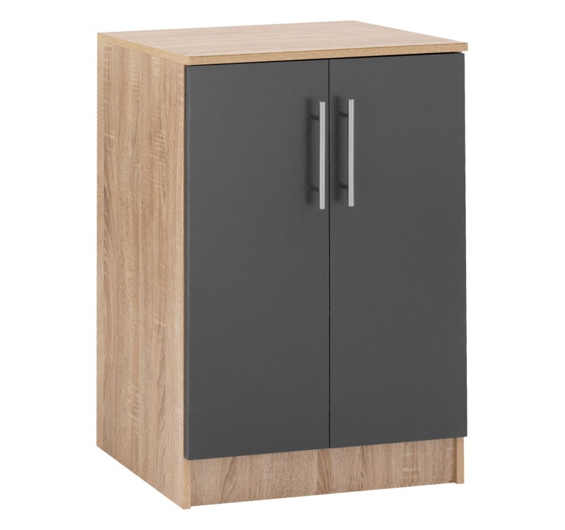 ΠΑΠΟΥΤΣΟΘΗΚΗ ΝΤΟΥΛΑΠΙ ΞΥΛΙΝΗ EMERIE HM2206.04 SONAMA-ΓΚΡΙ 60X40,5X80 εκ.