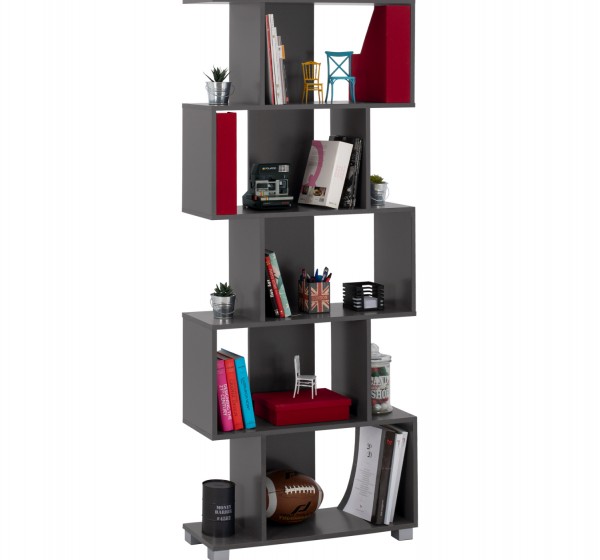 ΒΙΒΛΙΟΘΗΚΗ ΜΕΛΑΜΙΝΗΣ HM2385.10 ΓΚΡΙ 70x25x177Υ εκ.