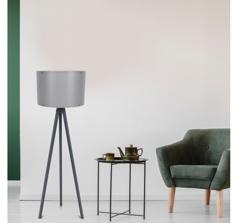 ΦΩΤΙΣΤΙΚΟ ΔΑΠΕΔΟΥ ΞΥΛΙΝΟ CAGNEY ΜΕ ΓΚΡΙ ΠΟΔΙΑ ΚΑΙ ΓΚΡΙ ΚΑΠΕΛΟ HM7272.09 Φ38x145 εκ.