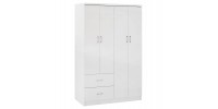 ΝΤΟΥΛΑΠΑ 4ΦΥΛΛΗ ME 2 ΣΥΡΤΑΡΙΑ BLAKELY HM339.05 ΛΕΥΚΗ 120Χ42,5Χ180,5 εκ.