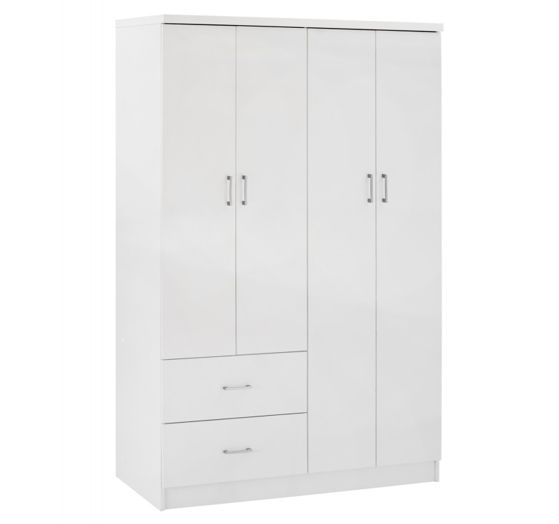 ΝΤΟΥΛΑΠΑ 4ΦΥΛΛΗ ME 2 ΣΥΡΤΑΡΙΑ BLAKELY HM339.05 ΛΕΥΚΗ 120Χ42,5Χ180,5 εκ.