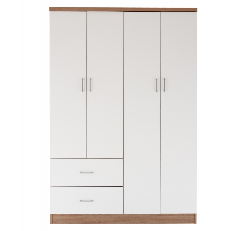 ΝΤΟΥΛΑΠΑ 4ΦΥΛΛΗ ME 2 ΣΥΡΤΑΡΙΑ BLAKELY HM339.06 SONAMA ΛΕΥΚΗ 120Χ42,5Χ180,5 εκ.