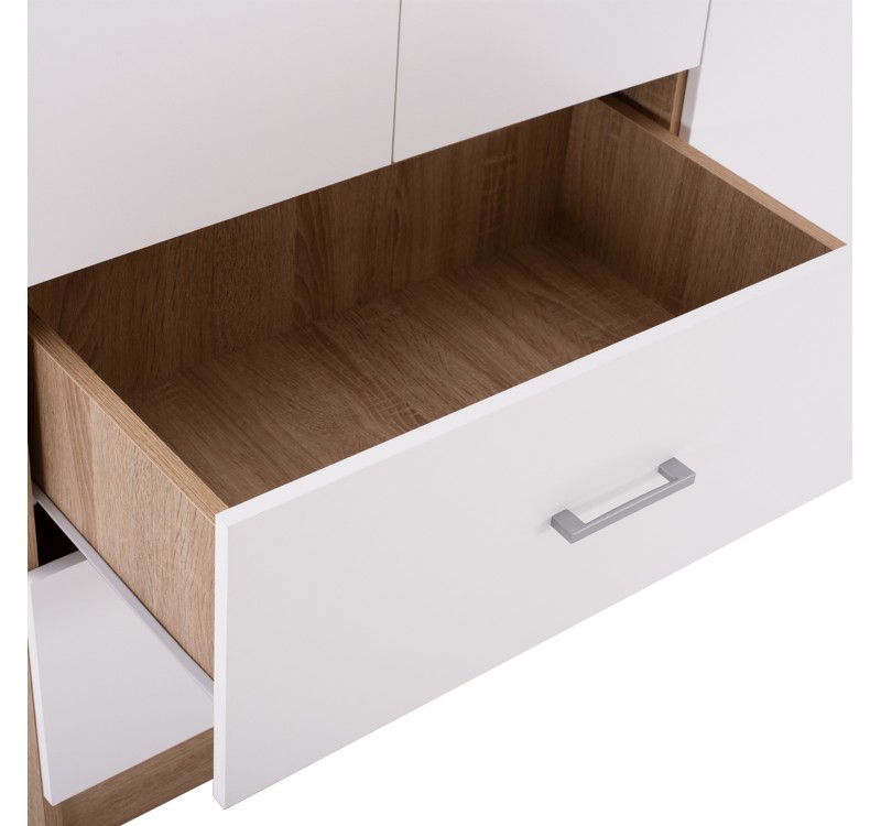 ΝΤΟΥΛΑΠΑ 4ΦΥΛΛΗ ME 2 ΣΥΡΤΑΡΙΑ BLAKELY HM339.06 SONAMA ΛΕΥΚΗ 120Χ42,5Χ180,5 εκ.