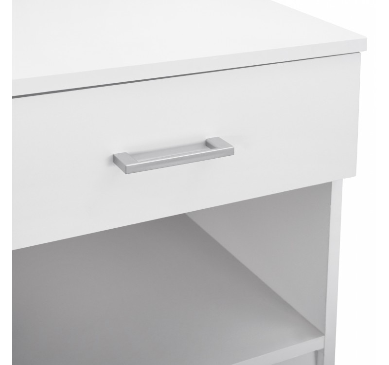 ΚΟΜΟΔΙΝΟ ΜΕ 1 ΣΥΡΤΑΡΙ LANEY ΛΕΥΚΟ HM2345.05 45x35,5x47 εκ.