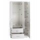 ΝΤΟΥΛΑΠΑ 3ΦΥΛΛΗ ME 2 ΣΥΡΤΑΡΙΑ CAESAR HM340.05 ΛΕΥΚΗ 89x42,5x181 εκ.
