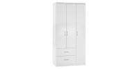 ΝΤΟΥΛΑΠΑ 3ΦΥΛΛΗ ME 2 ΣΥΡΤΑΡΙΑ CAESAR HM340.05 ΛΕΥΚΗ 89x42,5x181 εκ.