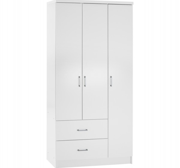 ΝΤΟΥΛΑΠΑ 3ΦΥΛΛΗ ME 2 ΣΥΡΤΑΡΙΑ CAESAR HM340.05 ΛΕΥΚΗ 89x42,5x181 εκ.