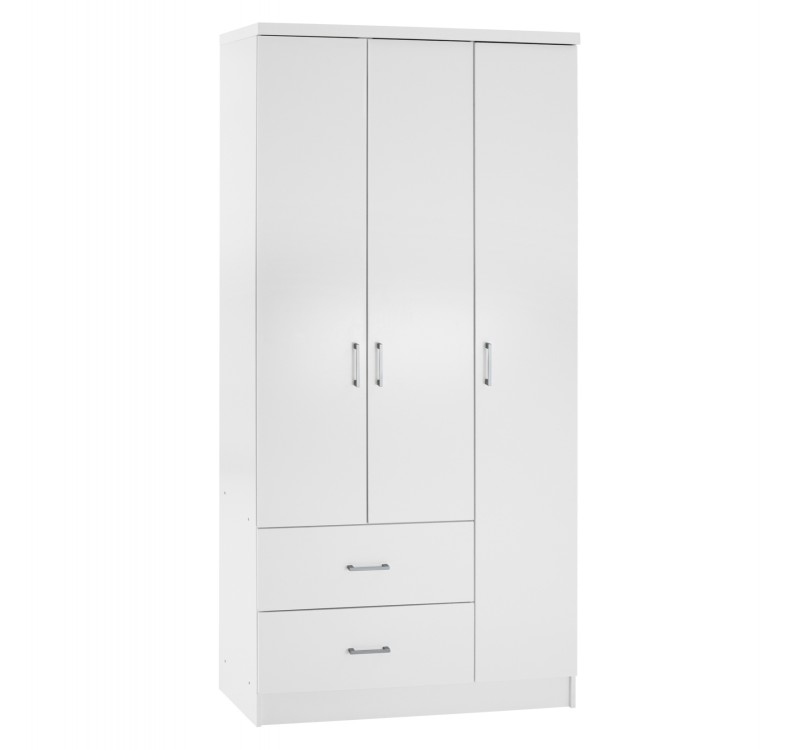 ΝΤΟΥΛΑΠΑ 3ΦΥΛΛΗ ME 2 ΣΥΡΤΑΡΙΑ CAESAR HM340.05 ΛΕΥΚΗ 89x42,5x181 εκ.