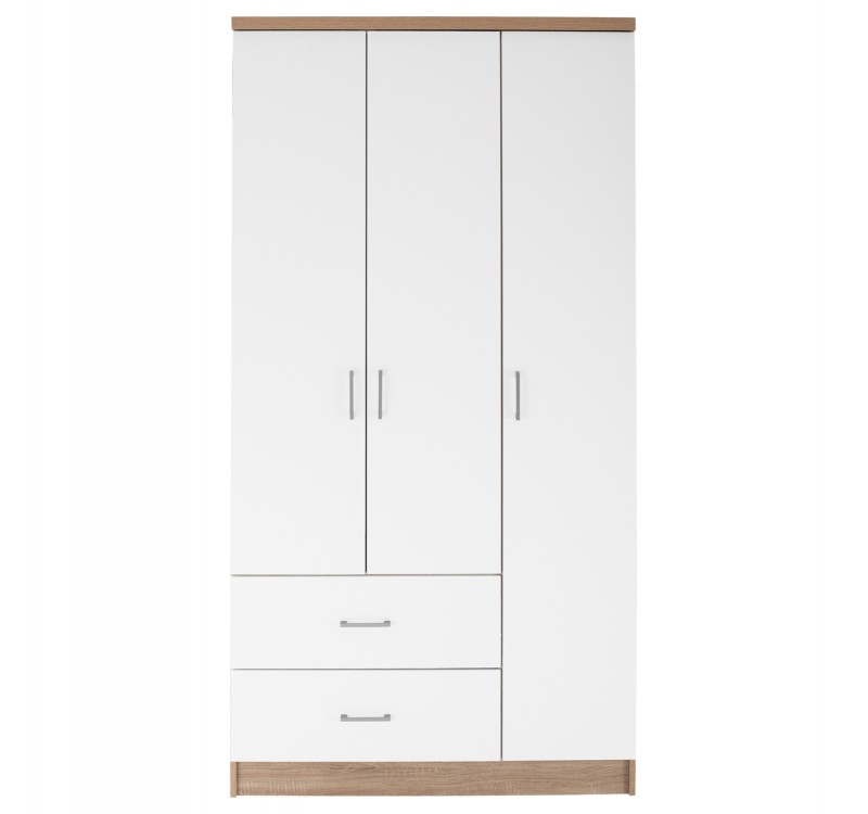 ΝΤΟΥΛΑΠΑ 3ΦΥΛΛΗ ME 2 ΣΥΡΤΑΡΙΑ CAESAR HM340.06 SONAMA - ΛΕΥΚO 89x42,5x181 εκ.