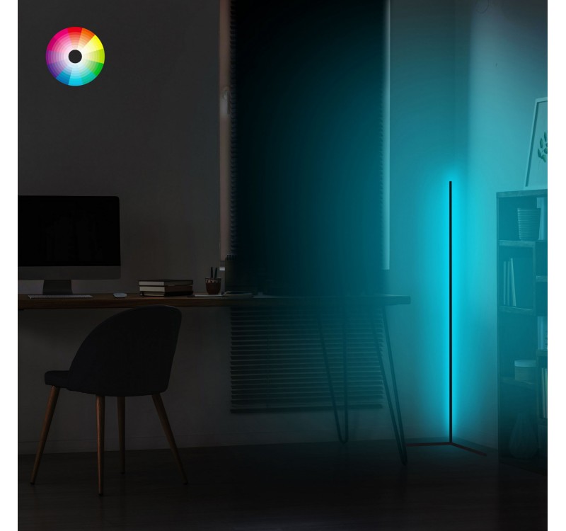ΦΩΤΙΣΤΙΚΟ ΔΑΠΕΔΟΥ ΜΑΥΡΟ ΜΕ RGB LED & ΑΣΥΡΜΑΤΟ ΧΕΙΡΙΣΤΗΡΙΟ HM7309 30x30x120 εκ.