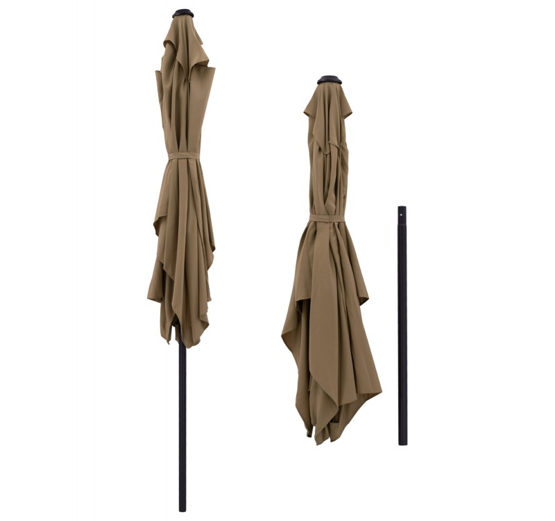 ΟΜΠΡΕΛΑ ΑΛΟΥΜΙΝΙΟΥ CAMBELL HM6029.02 ΟΡΘΟΓΩΝΙΑ ΑΝΑΚΛΙΝΟΜΕΝΗ ΜΟΚΑ ΓΚΡΙ 262x170x253 εκ.