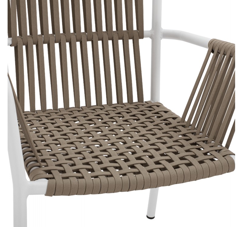 ΠΟΛΥΘΡΟΝΑ ΑΛΟΥΜΙΝΙΟΥ ΛΕΥΚΗ ΜΕ ΠΛΑΤΥ ΣΧΟΙΝΙ ΚΑΠΟΥΤΣΙΝΟ HM5784.01 56x58x85 εκ.