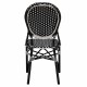 ΚΑΡΕΚΛΑ ΑΛΟΥΜΙΝΙΟΥ BAMBOO LOOK ΜΕ WICKER ΜΑΥΡΟ ΛΕΥΚΟ HM5792.02 46x60x96 εκ.