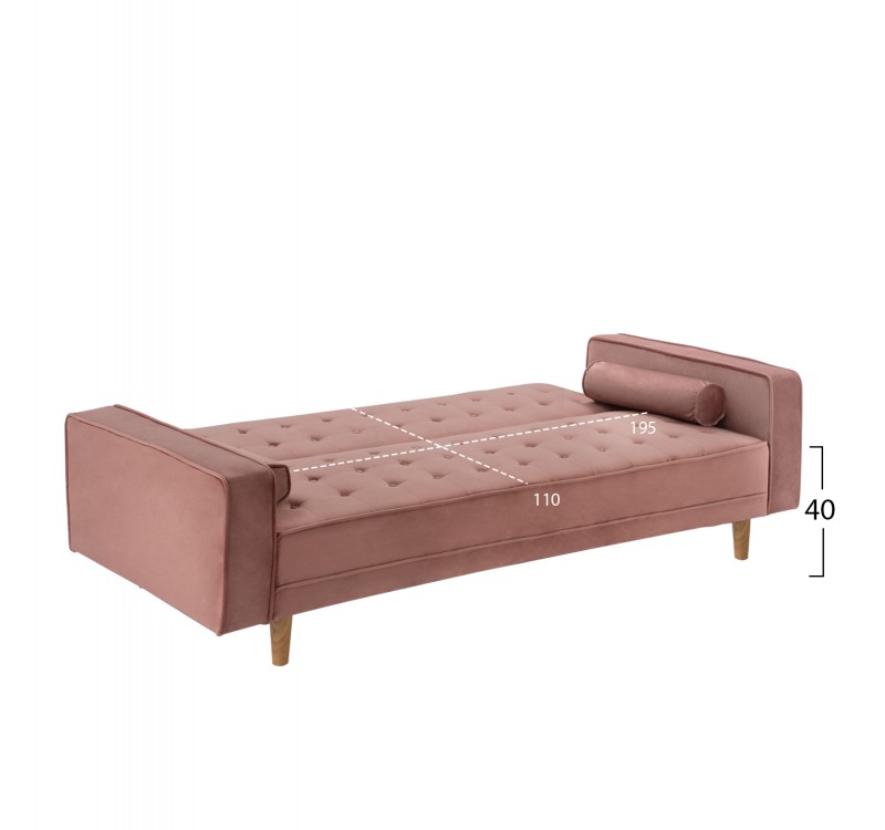 ΚΑΝΑΠΕΣ ΚΡΕΒΑΤΙ SALVADOR HM3150.12 ΒΕΛΟΥΔΟ ΣΑΠΙΟ ΜΗΛΟ  223X90X80Y εκ.