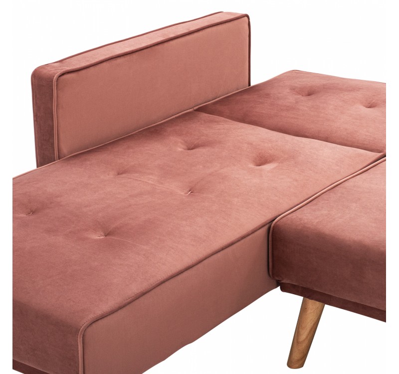 ΚΑΝΑΠΕΣ ΚΡΕΒΑΤΙ ΓΩΝΙΑ ΑΝΑΣΤΡΕΨΙΜΗ TALIA HM3153.02 ΒΕΛΟΥΔΟ ΣΑΠΙΟ ΜΗΛΟ 267x153x85 εκ